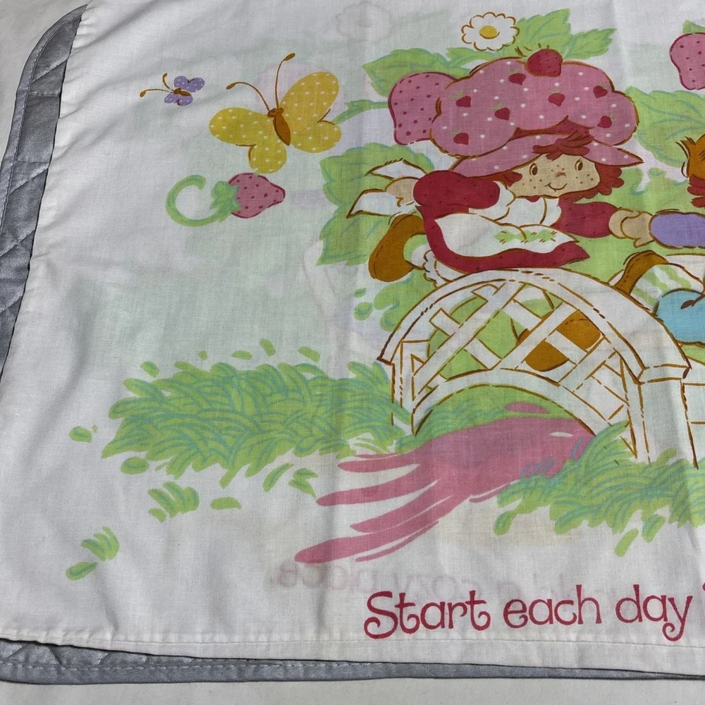 Strawberry Shortcake Pillowcase 1980 American Greetings Vintage Blueberry Muffin